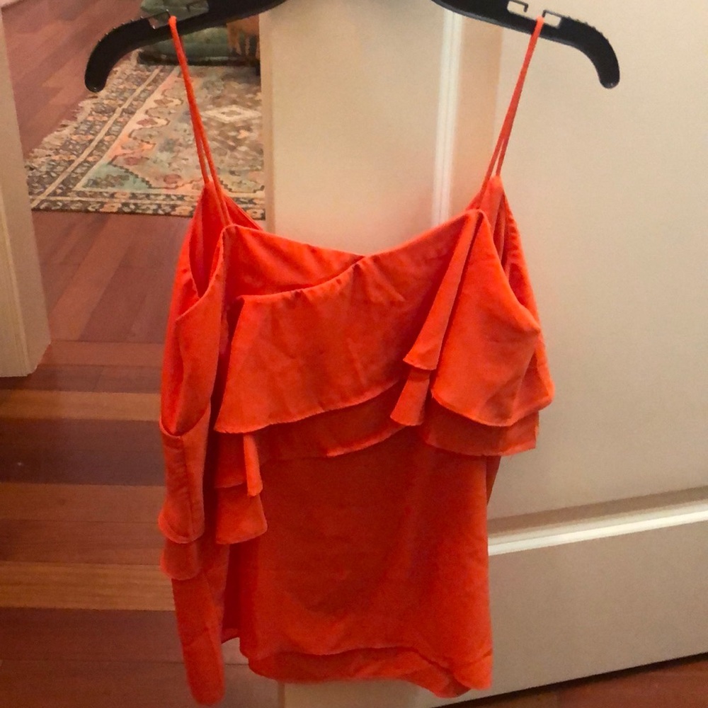 Orange Ruffle Tank - Picture 2 of 2